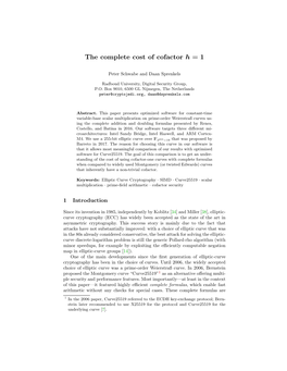 The Complete Cost of Cofactor H = 1