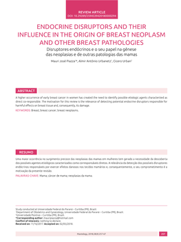 Endocrine Disruptors and Their Influence in the Origin of Breast Neoplasm and Other Breast Pathologies