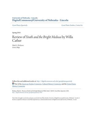 Review of Youth and the Bright Medusa by Willa Cather Mark A