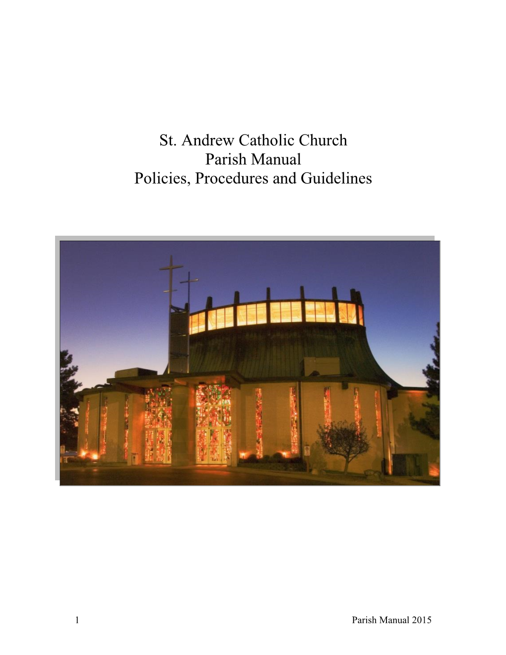 St Andrew Church Manual 2015