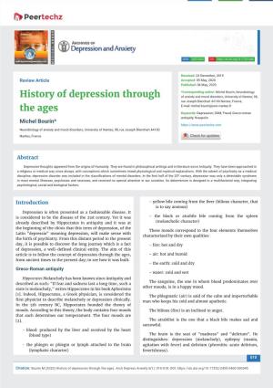 History of Depression Through the Ages