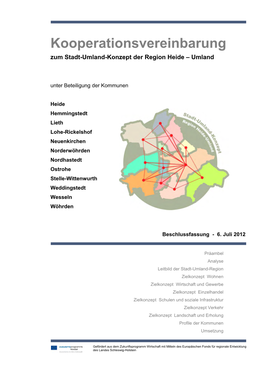 Kooperationsvereinbarung Zum Stadt-Umland-Konzept Der Region Heide – Umland