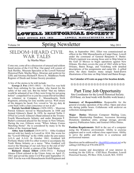 Spring Newsletter May 2011