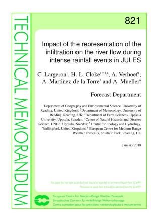 Impact of the Representation of the Infiltration on the River Flow During
