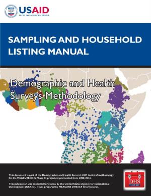 Sampling and Household Listing Manual [DHSM4]