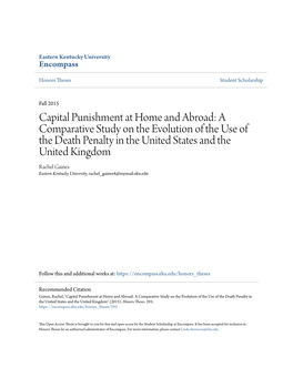 Capital Punishment at Home and Abroad: A