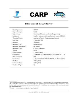 D2.1: State-Of-The-Art Survey