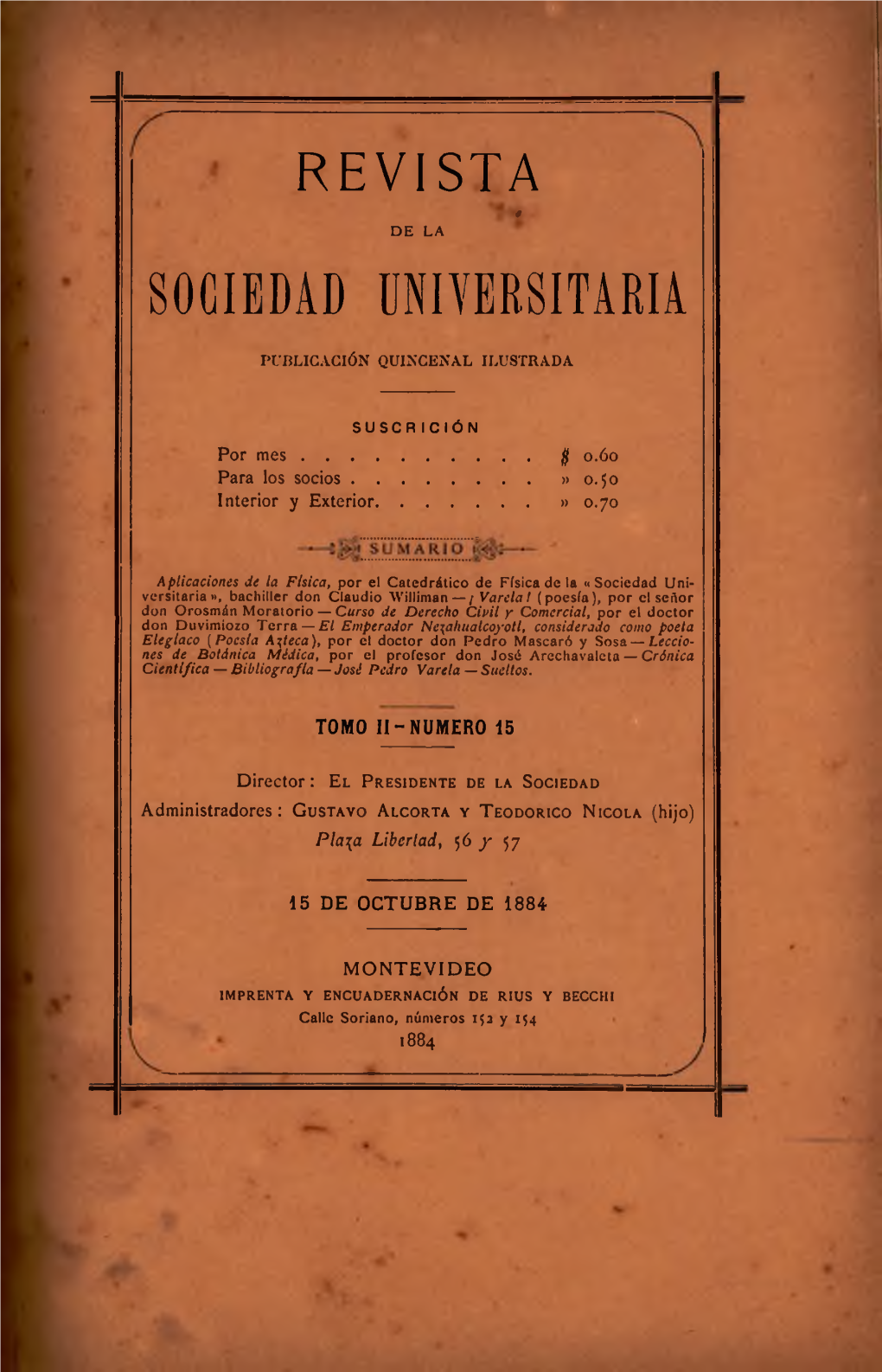 Revista # De La Sociedad Universitaria