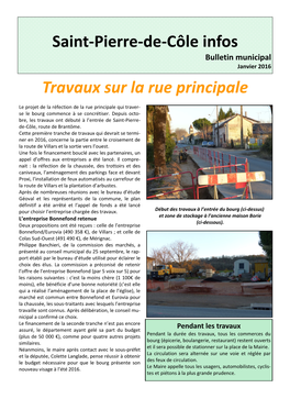 Saint-Pierre-De-Côle Infos Travaux Sur La Rue Principale