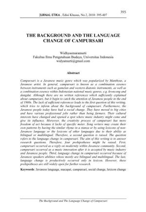 The Background and the Language Change of Campursari
