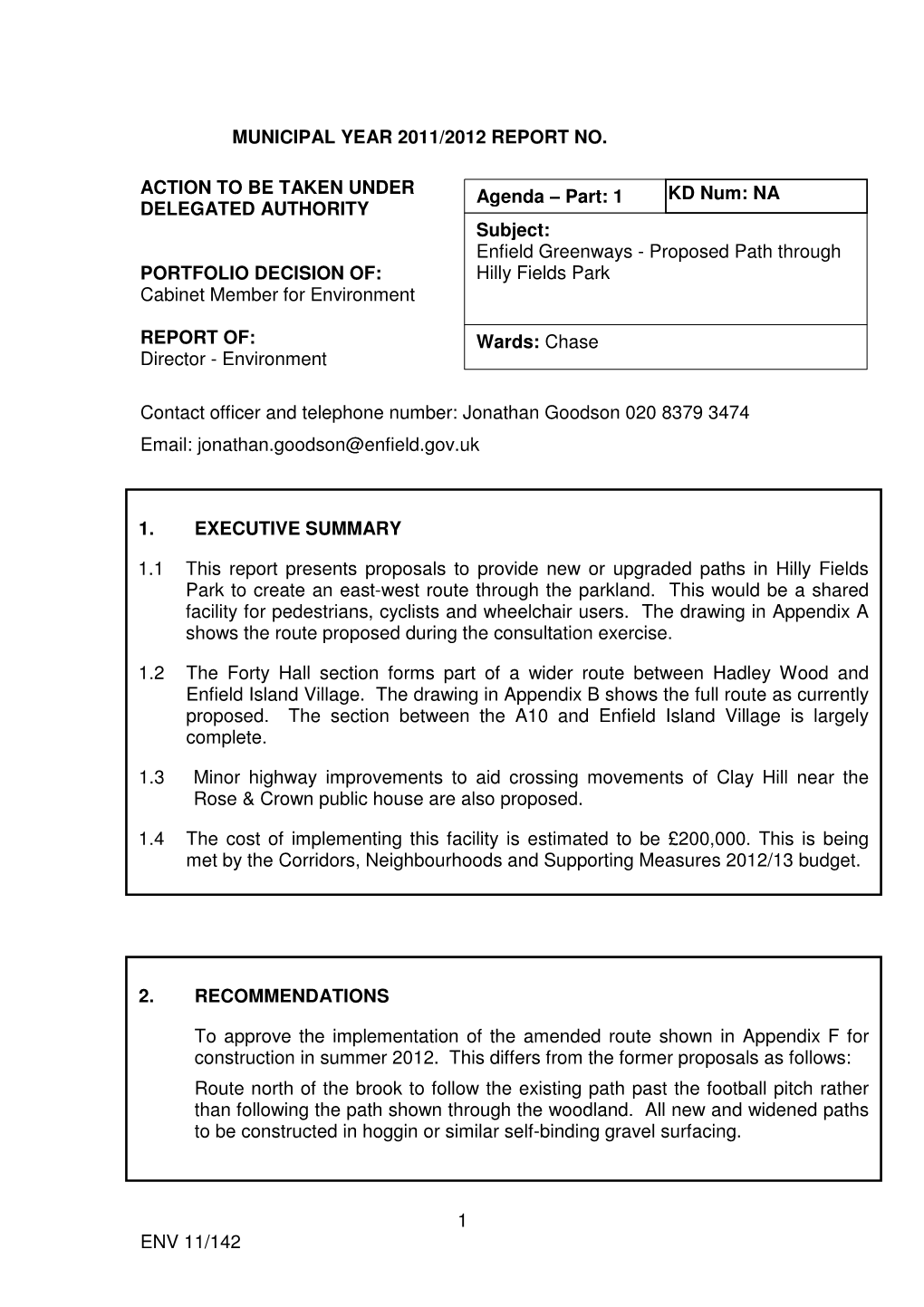 2012 Greenway Report