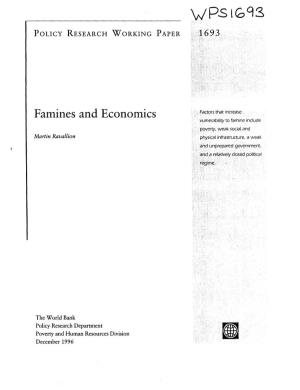 Famines and Economics