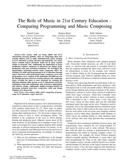 Comparing Programming and Music Composing