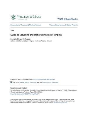 Guide to Estuarine and Inshore Bivalves of Virginia