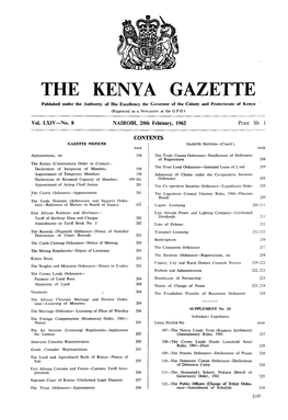Th E Kenya Gazette