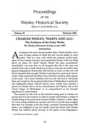 Wesley Historical Society Editor: E
