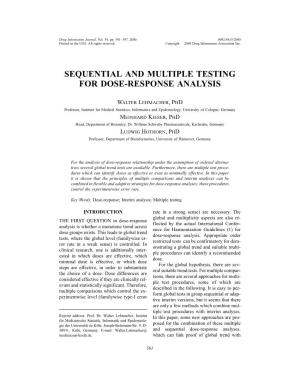 Sequential and Multiple Testing for Dose-Response Analysis