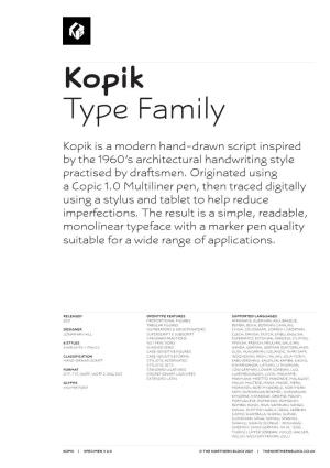 Kopik Type Family
