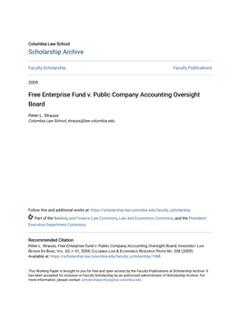 Free Enterprise Fund V. Public Company Accounting Oversight Board