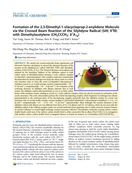 Sih; X2Π) with Dimethylacetylene (CH3CCCH3; X1a1g