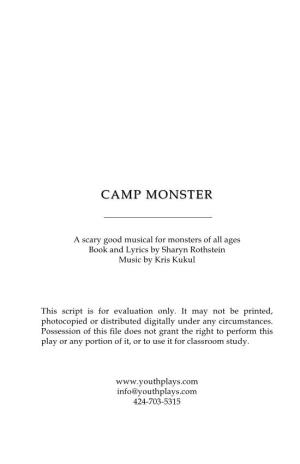 Camp Monster Camp Monster