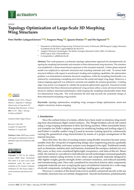 Topology Optimization of Large-Scale 3D Morphing Wing Structures