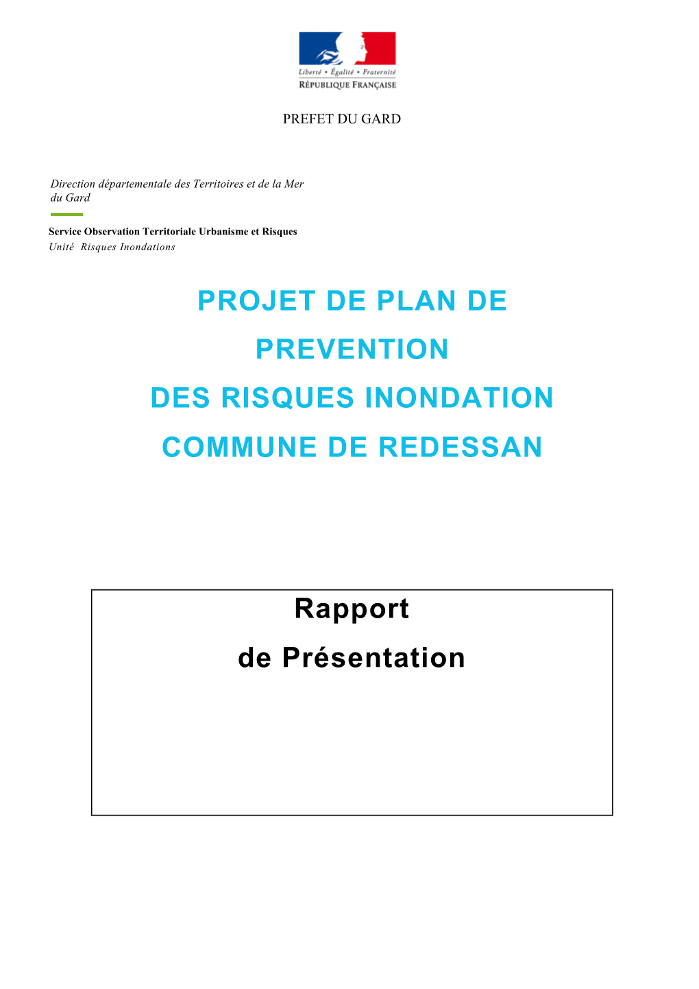 Projet De Plan De Prevention Des Risques Inondation