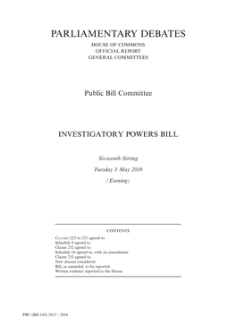 Parliamentary Debates House of Commons Official Report General Committees