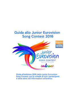 Guida Junior Eurovision 2016