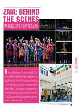 ZAIA: Behind the Scenes Meet the Folks Responsible for the Magic of Cirque Du Soleil Feature Story Feature