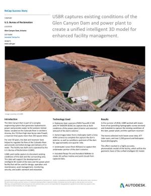 USBR Captures Existing Conditions of the Glen Canyon Dam and Power Plant to Create a Unified Intelligent 3D Model for Enhanced F