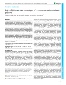 Poji: a Fiji-Based Tool for Analysis of Podosomes and Associated Proteins Robert Herzog1, Koen Van Den Dries2, Pasquale Cervero1 and Stefan Linder1,*