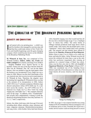 The Gibraltar of the Broadway Publishing World