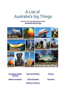 A List of Australia's Big Things