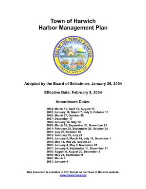 Harbor Management Plan January 2021