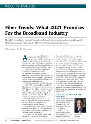 Fiber Trends: What 2021 Promises for the Broadband Industry