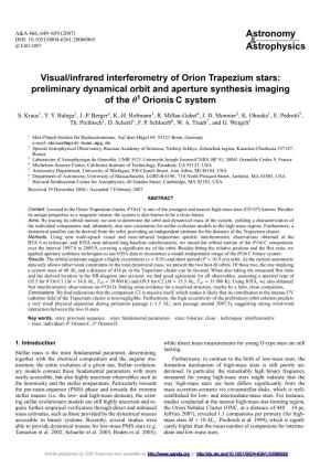 Visual/Infrared Interferometry of Orion Trapezium Stars: Preliminary Dynamical Orbit and Aperture Synthesis Imaging of the Θ1 Orionis C System