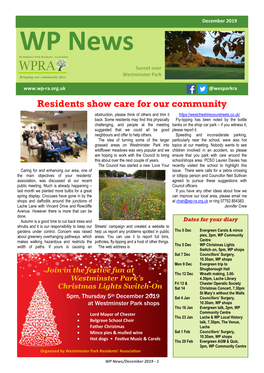 WP News Westminster Park Residents’ Association