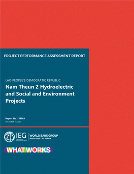 Nam Theun 2 Hydroelectric and Social and Environment Projects