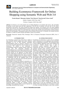Building Ecommerce Framework for Online Shopping Using Semantic Web and Web 3.0