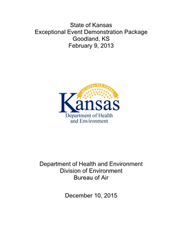 State of Kansas EE Demonstration Package April 2011