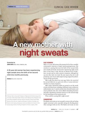 A New Mother with Night Sweats