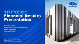 1H FY2021 Financial Results Presentation