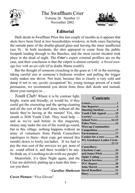 Swaffham Crier Volume 26 Number 11 November 2002