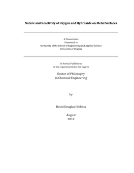 Nature and Reactivity of Oxygen and Hydroxide on Metal Surfaces