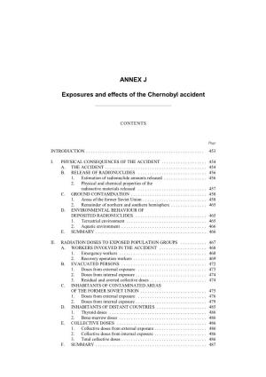 ANNEX J Exposures and Effects of the Chernobyl Accident