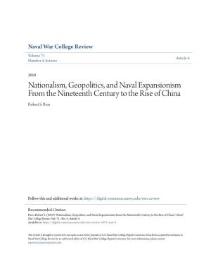 Nationalism, Geopolitics, and Naval Expansionism from the Nineteenth Century to the Rise of China Robert S