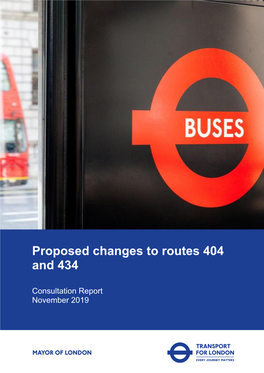 Routes 404 and 434 Consultation Report