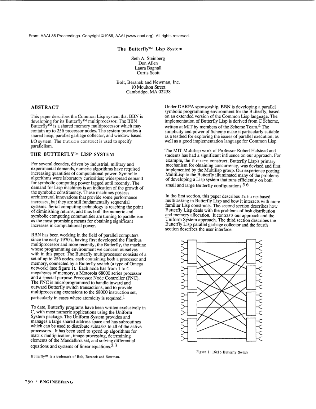 The Butterfly(TM) Lisp System