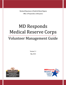MD Responds Medical Reserve Corps